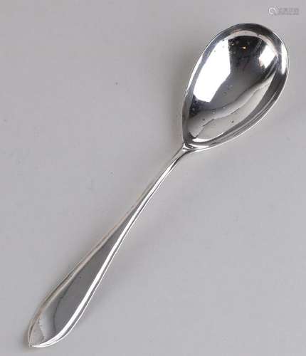 Silver serving spoon, 833/000, with pear shaped bowl