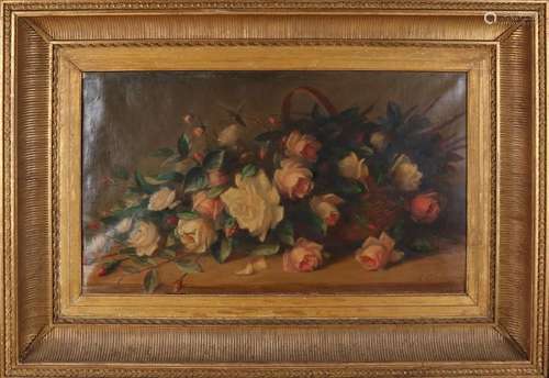 CEV Brave. Circa 1900. Dutch School. Roses still life.