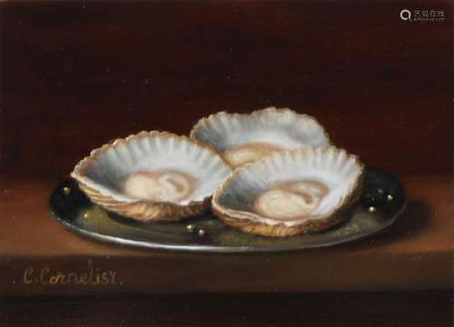 C. Cornelisz. 21st century. Still life with oysters on