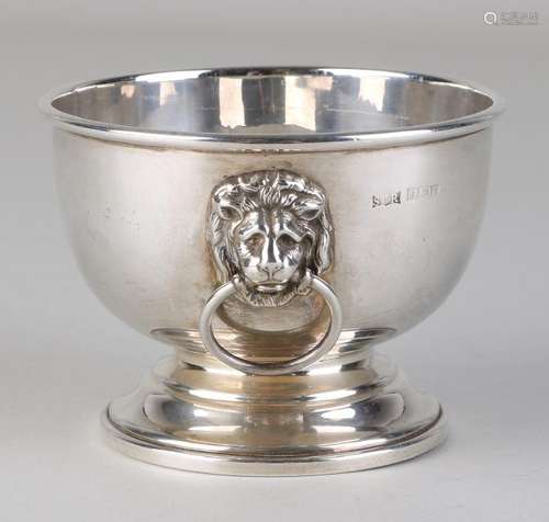 Beautiful silver cream bowl, 925/000, round smooth bowl