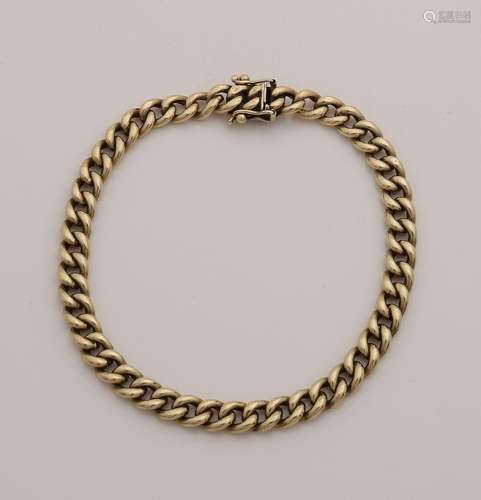 Yellow gold gourmet bracelet, 585/000, sphere model