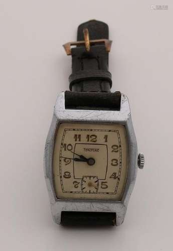 Pontiac watch, with oval-shaped steel case, with