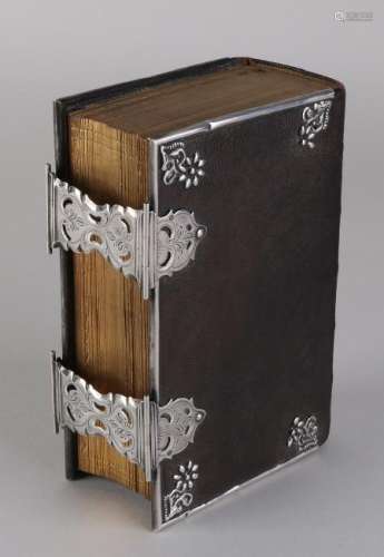 Bible with silver, 833/000. the old and new testament,
