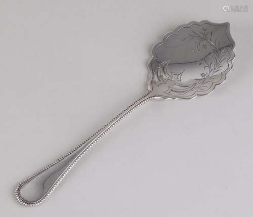 An 835/000 silver pie spoon with beautifully matted