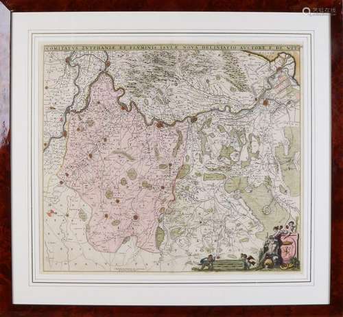 17th - 18th Century map, Frederick de Wit. 1629 - 1706.