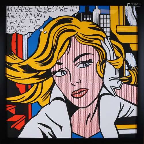 To Roy Lichtenstein. 21st century. Girl portrait.