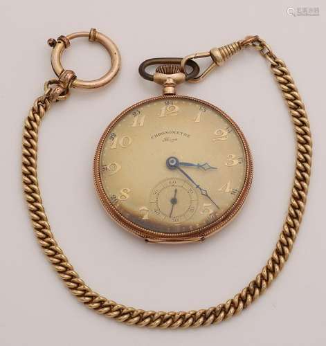 Gold pocket watch, 585/000, Chronometre, Ibeza, with