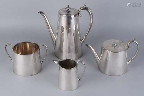 Plated coffee service, Art Deco style with a coffee