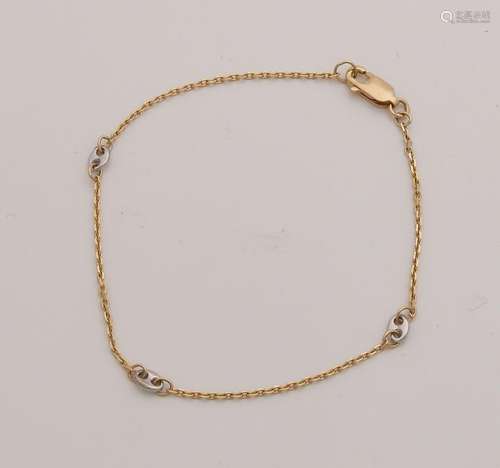 Yellow gold bracelet, 585/000 with an anchor link, with