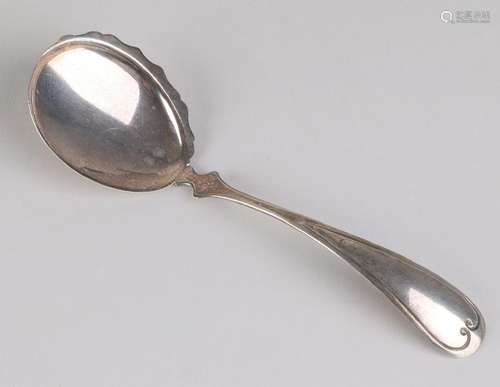 Silver pie spoon, 833/000, with a pear shaped bowl with