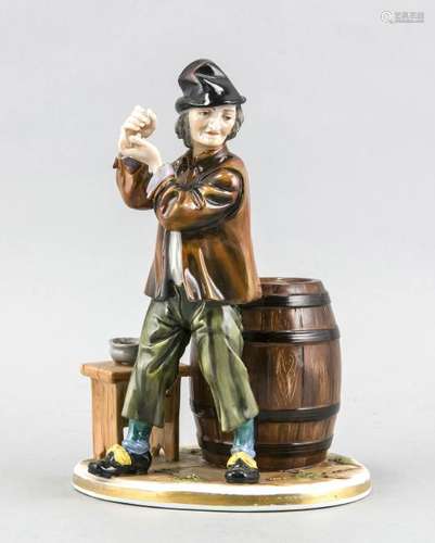 German Thuringia porcelain figure. 20th century. Man at