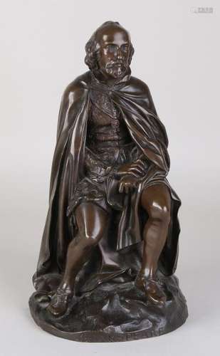 19th Century bronze figure. Shakespeare. By Melinque.