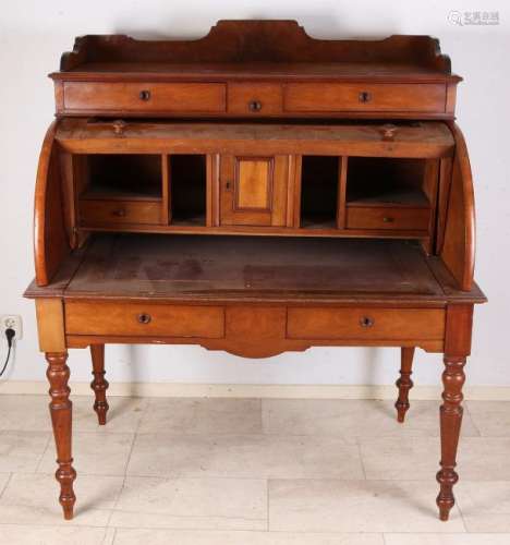 19th Century Dutch carrot walnut desk with interior and