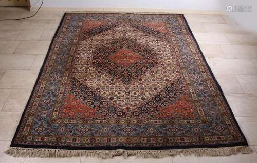 Large old finely knotted Persian rug. Multicolor /