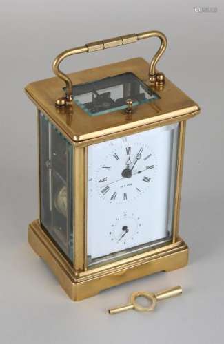 Rare 19th century French travel alarm clock with second