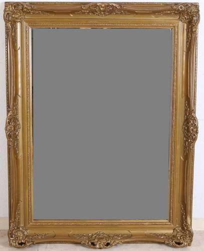 Antique mirror with stucco Baroque table. Circa 1900.