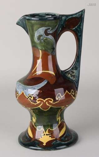 Dutch antique pottery jug from De Distel (Amsterdam).