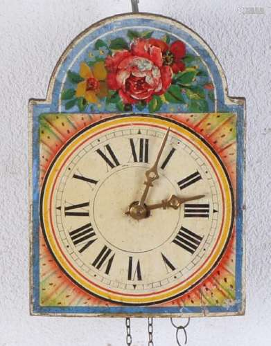 Small 19th century German Schwarzwalder rose clock with