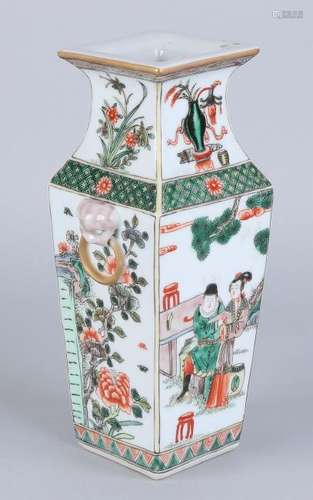 Old / antique Chinese porcelain Family Verte vase with