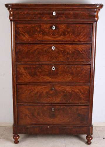 Dutch mahogany Louis Philippe chiffoniere chest of