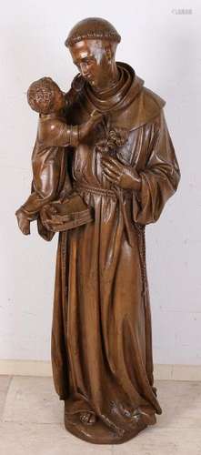 Great 18th - 19th century Saint Peter with baby Jesus.