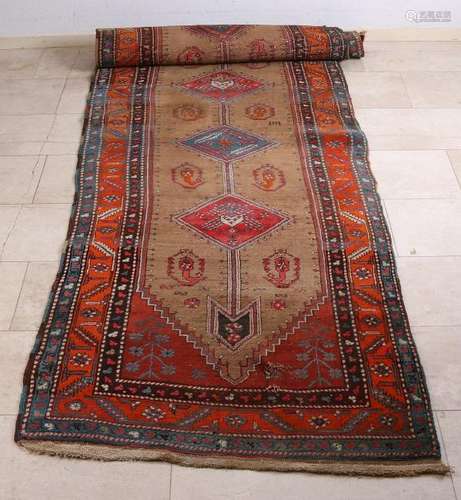 Very large old / antique carpet. Damaged. Dimensions: