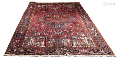 Large thick Persian multi-colored carpet with floral