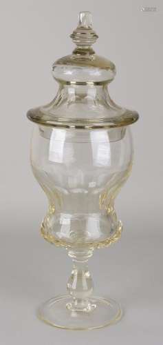 Large antique crystal cut ginger section with almond