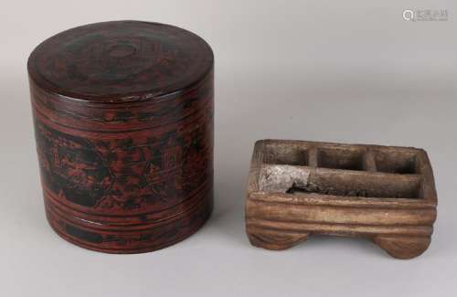 Two antique Indonesian Sirih holders (chewing tobacco).