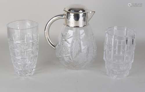 Three parts of crystal glass. 20th century. Consisting