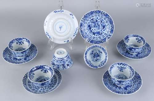 Six times 18th century Chinese porcelain cup and