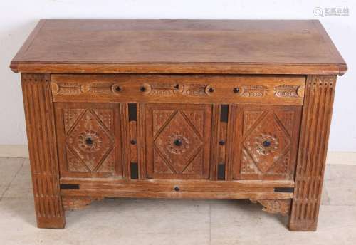 19th Century Dutch oak Renaissance style chest with