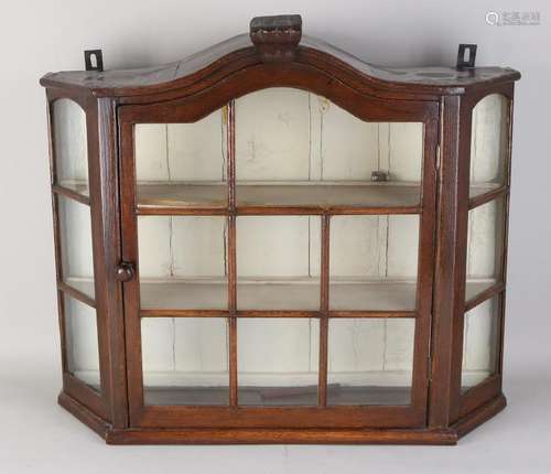 Dutch 18th century oak wooden display cabinet.