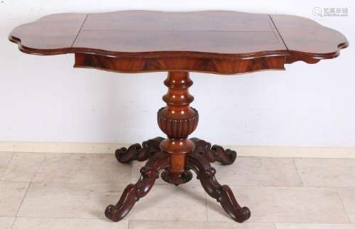 19th century English mahogany folding table with