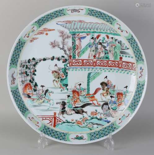 Very large old Chinese porcelain Family Verte