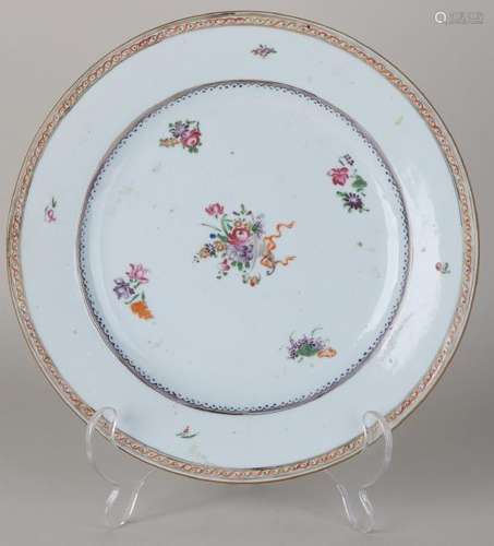 18th Century Chinese porcelain plate with Family Rose