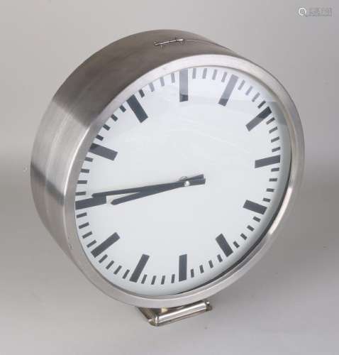 Double-sided station clock. Aluminum. Second half of