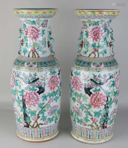 Two large 19th century Chinese porcelain vases with