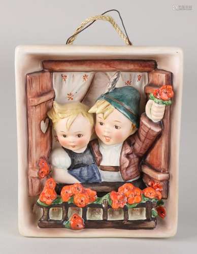 German Hummel plaque. Two young people in window. Nr.