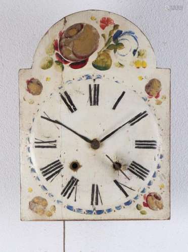Large antique Schwarzwalder rose wall clock with half