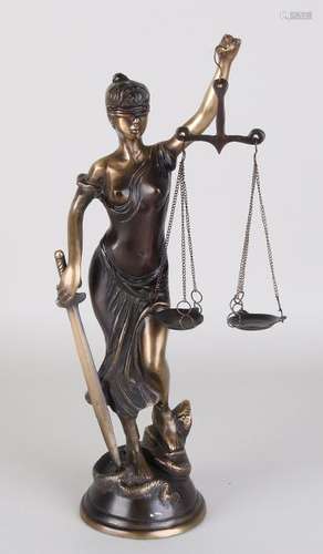 Bronze 'Lady Justice'. 21st century. Dimensions: H 39