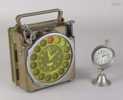 Two clocks 20th century. Consisting of: Table clock,