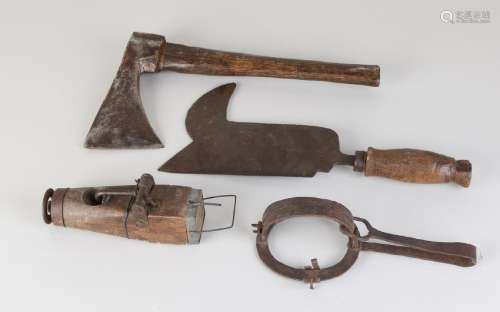 Four times antique tools. 18th - 19th Century.