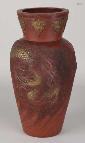 19th Century Chinese Yixing terracotta decorative vase