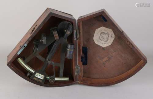 Antique English sextant. Taylor London. Circa 1900. In
