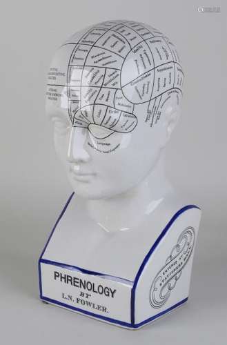 Old English poseleinen doctor's phrenology head. To LN