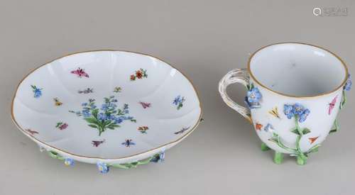 Rare 19th century German Meissen porcelain cup and