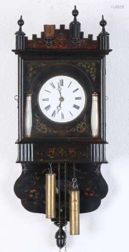 Antique German Schwarzwalder hand-painted wall clock