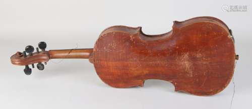 Antique German signed violin by Hopf. Very old, minor