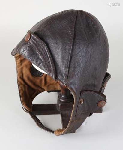 Antique leather head cover (motor). Circa 1900 - 1940.